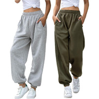 Q - RIOUS Women's Jogger Style Trouser Grey Olive