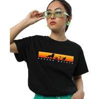 Bewakoof Official Disney Merchandise Women's Graphic Print Boyfriend Fit Half Sleeve Round Neck Cotton T-Shirt