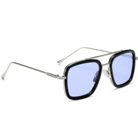 Dervin Unisex Square Sunglasses (Blue, Medium) - Pack Of 1