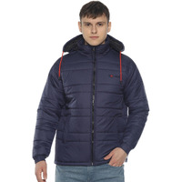 VROJASS Full Sleeve Solid Men's Bomper Jacket (L, Navy Blue)(VROBJF-NB-L)