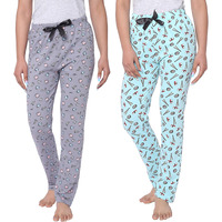 Real Basics Women s Cotton Printed Pyjama Pack of 2(RB-W-PJ-XL-P2-S4(Chop+Coffee)_Multicolor_XL)