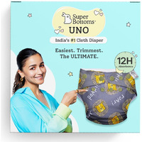 SuperBottoms NEW UNO Freesize Cloth Diaper | Cloth diaper for babies 3M to 3Y | Washable & Reusable cloth diaper | Comes with cloth diaper insert | 1 Diaper and 1 Organic cotton Soaker