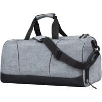 FATMUG Polyester Sports Duffel Gym Bag For Men s, Women s, Boys, Girls- Large Duffle Bag With Wet Pocket & Shoe Compartment - (Light Grey 27L), 9 Cm