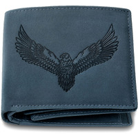 URBAN FOREST Zeus Vintage Blue Leather Wallet for Men