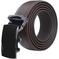 Labnoft Mens PU Leather Auto Lock Belt, Brown