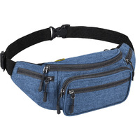 FATMUG Waist Pouch, Money Belt Pouch for Travel, Running, Jogging, Cycling, Hiking, Outdoor- Navy Blue