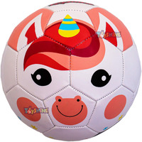 Toyshine Edu-Sports Kids Football Soccer Educational Toy Ball, Size 3, 4-8 Years Kids Toy Gift Sports - Unicorn, White - Faux Leather