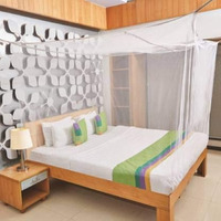 IBLAY 8x8 FT Ivory Mosquito NET for Double Bed Maharani Quality Material - Mosquito Net Machardani King Size Bed