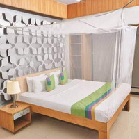 IBLAY 7x7 FT Ivory Mosquito NET for Double Bed Maharani Quality Material - Mosquito Net Machardani King Size Bed