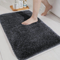 LUXE HOME INTERNATIONAL Newman Microfiber Anti-Skid Water Absorbent/Soaking Washable Rectangular Mat For Bathroom/Entrance/Kitchen/Bedside/Door/Living-Room/Prayer Room (Anthrea,16 X24 )