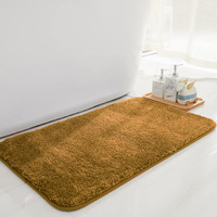 LUXE HOME INTERNATIONAL Bathmat Super Soft Anti Skid(45X75 Cm)Water Absorbent Floor Mats With 2500 Gsm Microfiber Newman Bathroom Rectangular Mat For Kitchen And Bedroom Door(Gold)Pack Of 1