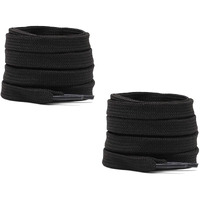 SHOESHINE Sport Shoelaces Flat Hollow Design casual shoe laces,Black - 2 Pairs Shoe Lace