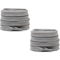 SHOESHINE Sport Shoelaces Flat Hollow Design casual shoe laces, Light Grey - Sneaker Shoe Lace