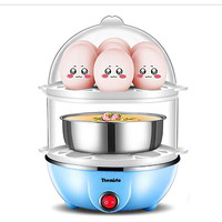 THEMISTO 350 Watts Egg Boiler/Poacher/Cooker for Steaming, Cooking & Boiling (TH-611(14 eggs)) - Blue, Plastic, 14 Ounces (414 ml)