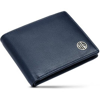 Hammonds Flycatcher Genuine Leather Wallet for Men, RFID Protected Leather Purse for Men, Money Purse for Men, Bi-Fold Wallet, 4 Card Slots, Coin Pocket, Hidden Pockets - Blue