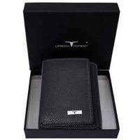 URBAN FOREST Travis Black Leather Wallet for Men