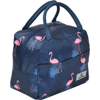 Yellow Weaves Insulated Polyester Travel Lunch/Tiffin/Storage Bag For Office, College & School Big Size (Blue-Pink), 8 liter