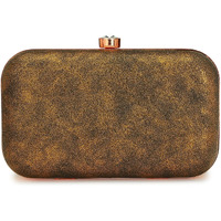 TOOBA Handicraft Beautiful Bling Box Clutch Bag Purse for Bridal, Wedding Bag for Women & Girls Bronze