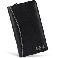 HAMMONDS FLYCATCHER Genuine Leather Passport Cover for Men, Passport Cover for Women, RFID Passport Holder for Men Travel Accessories for Men, Passport Bag for Men, 7 ATM Card Slots - Black