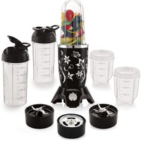 Cookwell Bullet Mixer Grinder (5 Jars, 3 Blades, Black) - Copper, 600 Watts - 2 Year Warranty