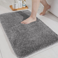 Luxe Home Bath Mat Super Soft Anti Skid Newman Mats for Bathroom (40x60 cm, Silver)