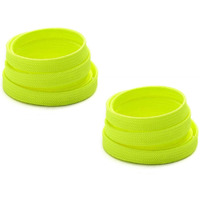 SHOESHINE Sport Shoelaces Flat Hollow Design casual shoe laces, Florescent Color - 2 Pairs Shoe Lace