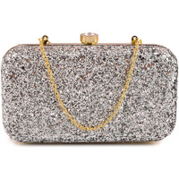 AILTINO Women Box Clutch Stylish and Latest (Metallic Silver)
