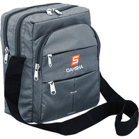 DAHSHA Nylon Stylish Small Multi-Pocket Sling Cross Body Travel Office Business Messenger One Side Bag for Men & Women (Grey, 25 x 10 x 20 CM)
