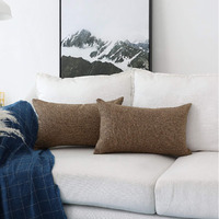 Khooti Jute Cushion Cover, 16 x 20 Inches / 40 x 50 cm (Brown)(Pack of 1)-110 TC