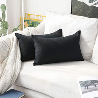 Khooti Jute Cushion Cover, 16 x 20 Inches / 40 x 50 cm (Dark Grey)(Pack of 2)-110 TC