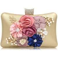 TOOBA Women s Beautiful Flower Box Clutch Bag | Detachable Chain Sling Strap| Ladies Purse Wallet