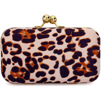 TOOBA Women Handicraft Beautiful Bling Box Clutch Bag Purse for Bridal, Casual, Wedding Bag for Women & Girls (Leopard)