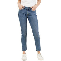INKD Women's Contrast Stitch Stretchable Skinny Fit Jeans
