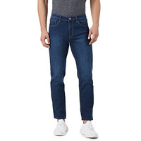 INKD Men's Contrast Stitch Stretchable Regular Fit Jeans