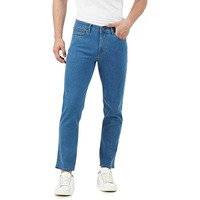 INKD Men's Contrast Stitch Stretchable Regular Fit Jeans