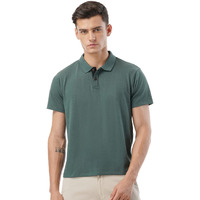 FYLTR Men's Solid Regular Fit Polo Shirt (FYLSS23MP-005_Ever Green XL)
