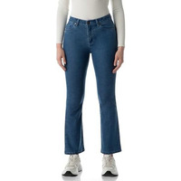 INKD Women's Flared Bootcut Mid Rise Jeans - High-Rise | Enzyme Wash | Classic 5 Pocket Styling (INKSS24WJN-410-Denim Delight-30)