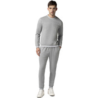 FYLTR Men's Sweatshirt & Jogger Casual Co-ord Set with Striped Rib Detail - Stripe Rib Detail on Neck, Cuff & Hem | Casual Winterwear For Men