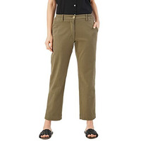 FYLTR Women's Regular Khakis (FYLSS23WP-030_Alive Olive_34)