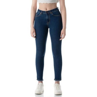 INKD Women's Slim Fit Jeans - Mid-Rise| Enzyme Wash | Classic 5 Pocket Styling (INKSS24WJN-405-Denim Delight-30)