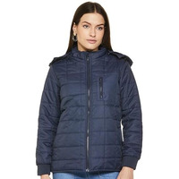 FYLTR Women's Puffer Jacket With Detachable Hood - Full Zipper | Rib Hem & Cuff | Contrast Trims | Casual Winterwear For Women
