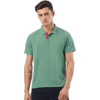 FYLTR Men's Solid Regular Fit Polo Shirt (FYLSS23MP-005_Serene Green M)