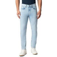 INKD Men's Contrast Stitch Stretchable Regular Fit Jeans