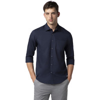 FYLTR Men's Solid 100% Cotton Casual Full Sleeves Shirt with Pocket