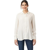 FYLTR Women's Solid Regular Fit Shirt (FYLSS23WB-022_Ivory White L)