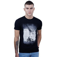 REVOLT Solid Slim Fit Men's Casual Round Neck 100% Cotton T-Shirt-Photographic Print (Tap Shoe, M) (REVSS23-GRA-001