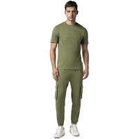 FYLTR Men's Crewneck T-shirt & Cargo Jogger Co-ord Set - 100% Cotton | Half Sleeve T-shirt| Jogger with Side & Cargo Pockets
