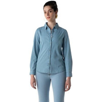 INKD Women's Regular Fit Shirt (INKAW23WSH-027_Frosty Glacial