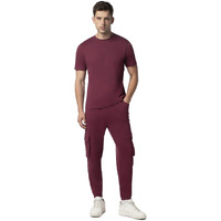 FYLTR Men's Crewneck T-shirt & Cargo Jogger Co-ord Set - 100% Cotton | Half Sleeve T-shirt| Jogger with Side & Cargo Pockets