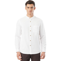 FYLTR Men's Solid Slim Fit 100% Cotton, Linen Look Casual Shirt